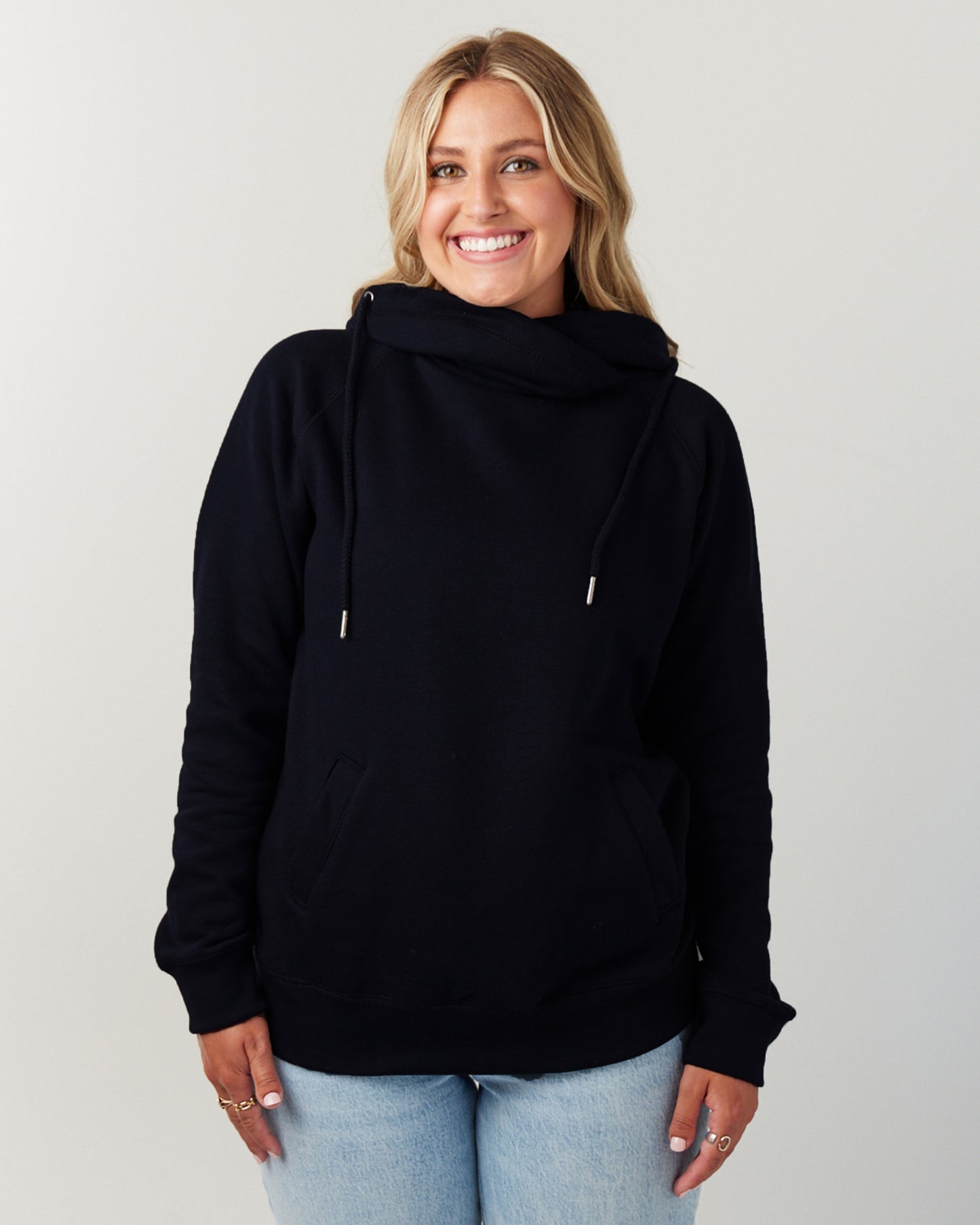 Cowl Neck Sweatshirt with Hood