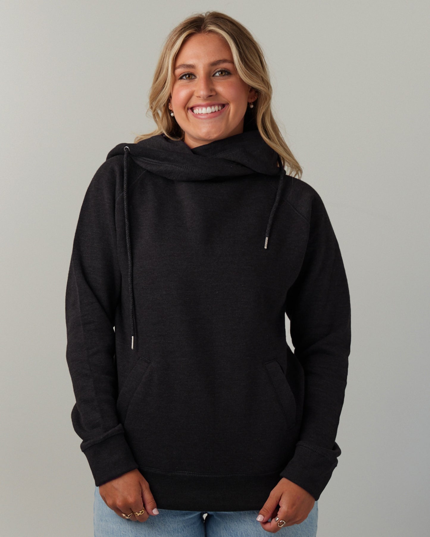 Cowl Neck Sweatshirt with Hood