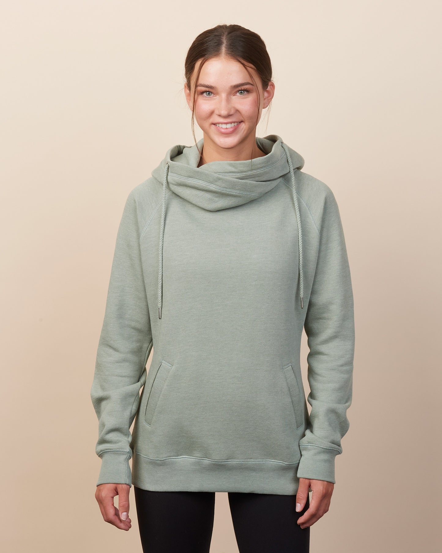 Cowl Neck Sweatshirt with Hood