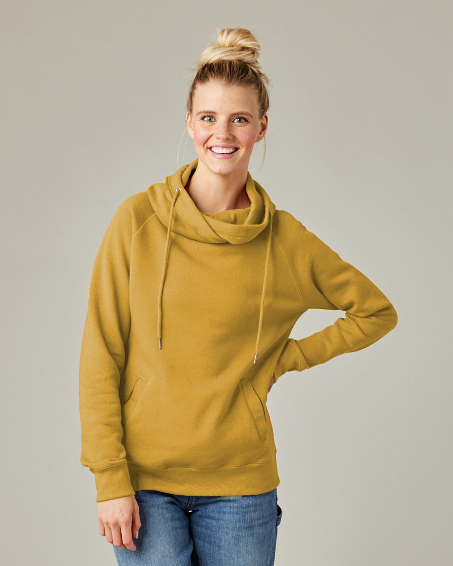 Cowl Neck Sweatshirt with Hood