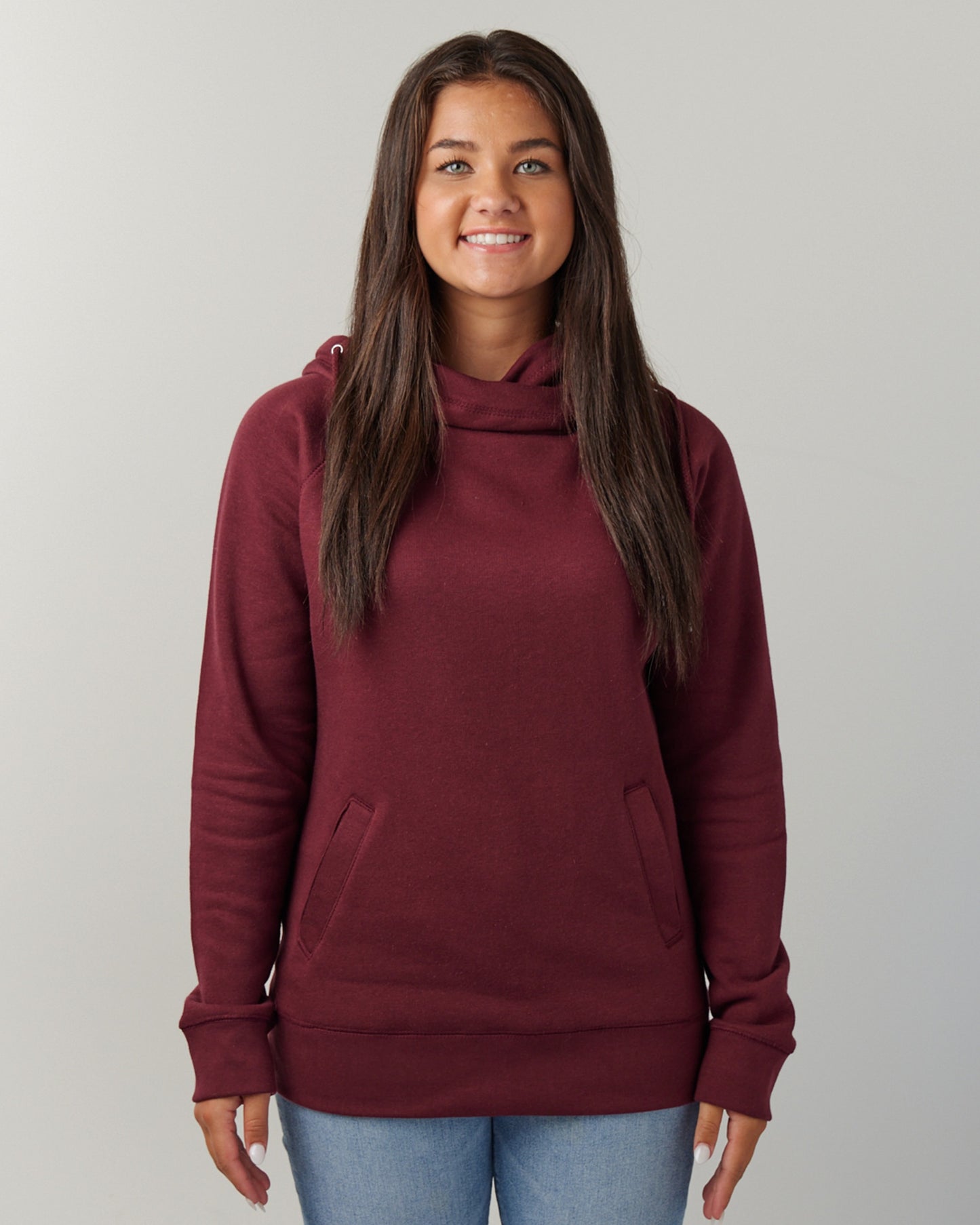 Cowl Neck Sweatshirt with Hood