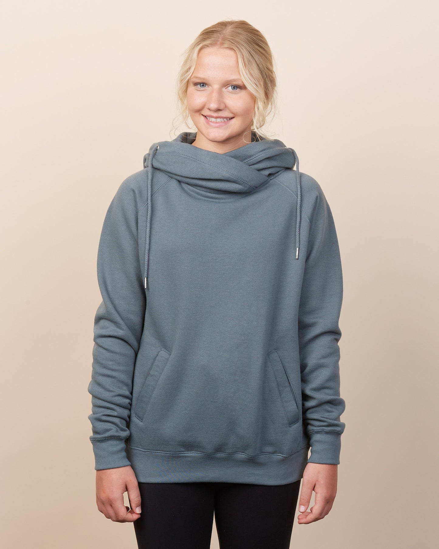 Cowl Neck Sweatshirt with Hood