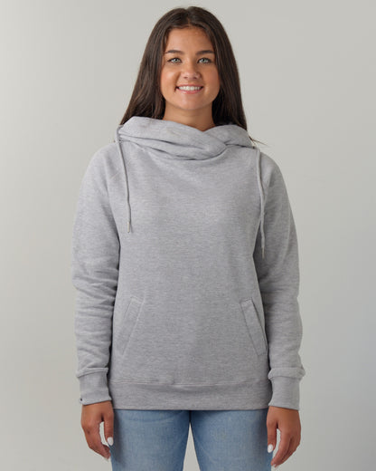 Cowl Neck Sweatshirt with Hood
