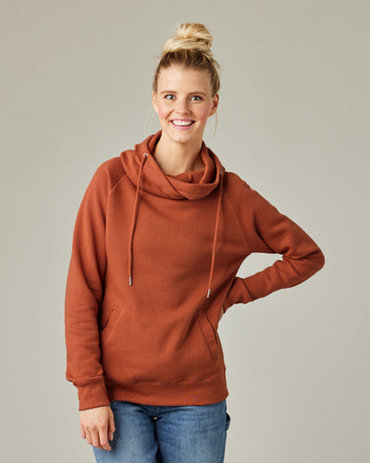 Cowl Neck Sweatshirt with Hood