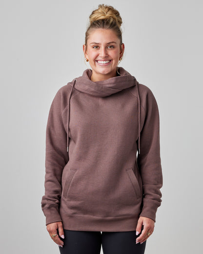Cowl Neck Sweatshirt with Hood