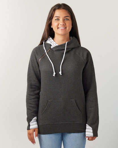 Striped Double Hood Pullover